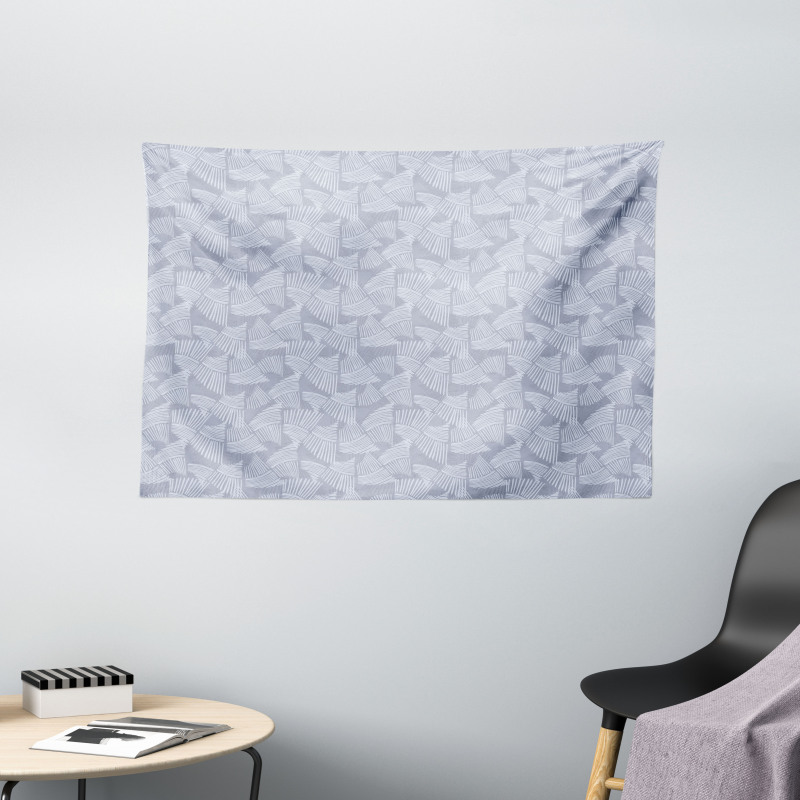 Lines Forming Wave Shapes Wide Tapestry