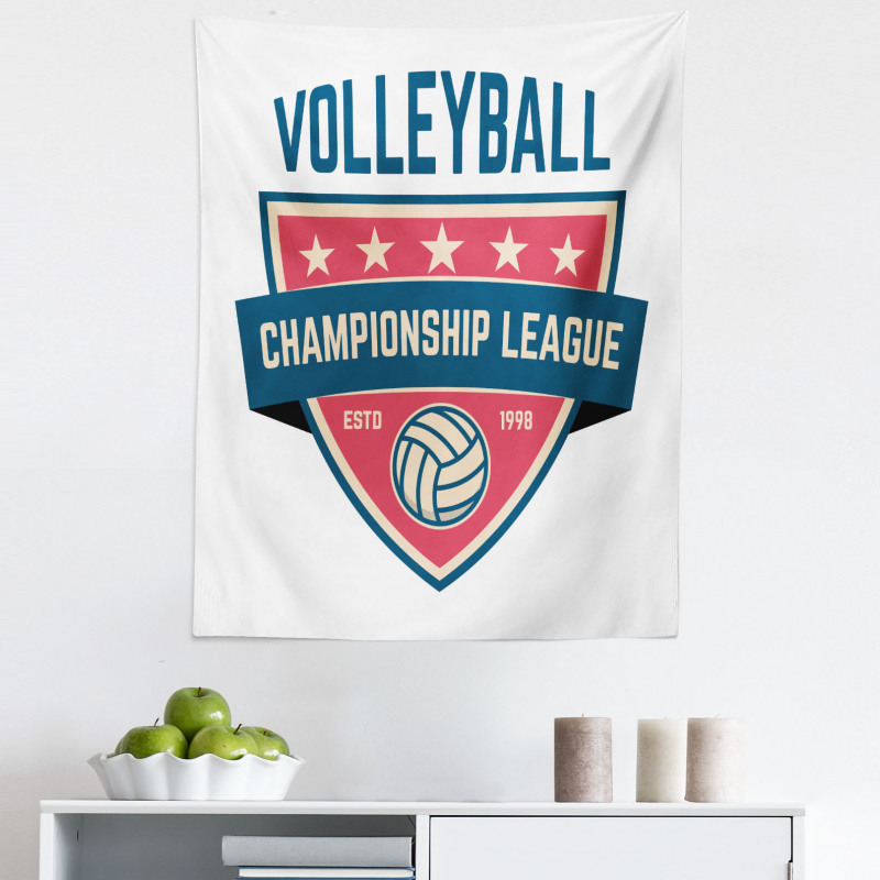 Voleybol Mikrofiber Duvar Halısı Spor Şampiyonası Lig Modern Tasarım Amblem