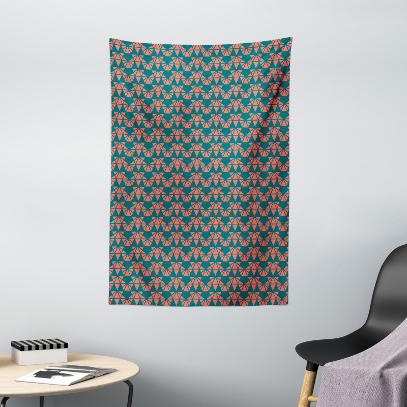 Simple Modern Triangles Tapestry