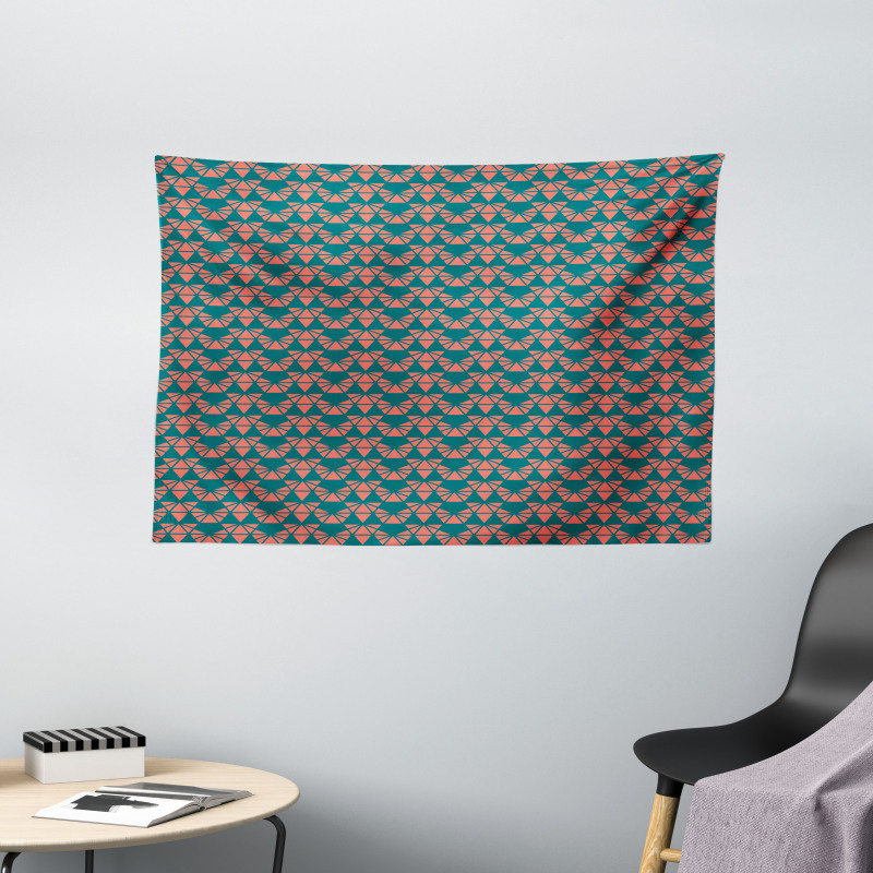 Simple Modern Triangles Wide Tapestry