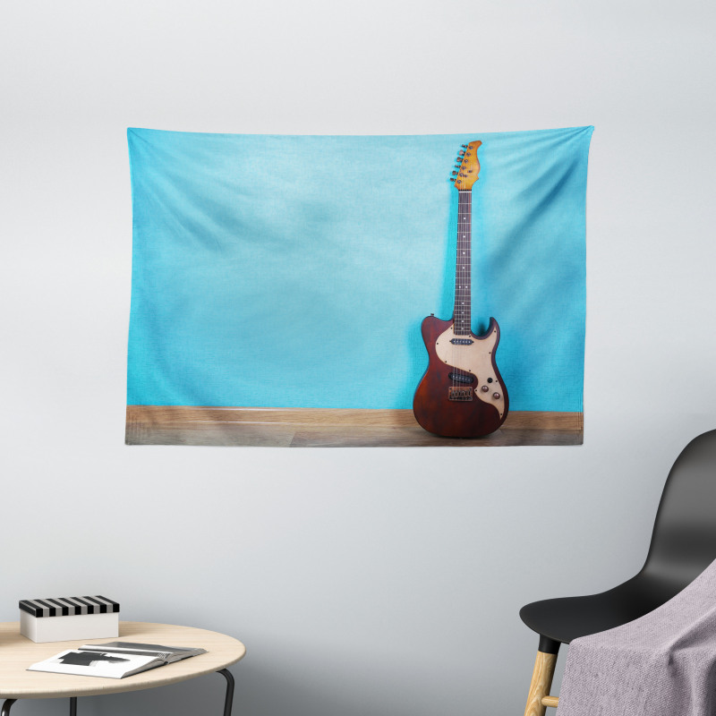 Rock Band Instrument Photo Wide Tapestry