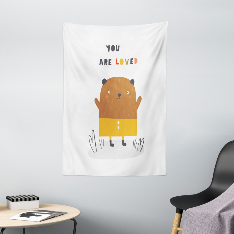 You are Loved and Doodle Bear Tapestry