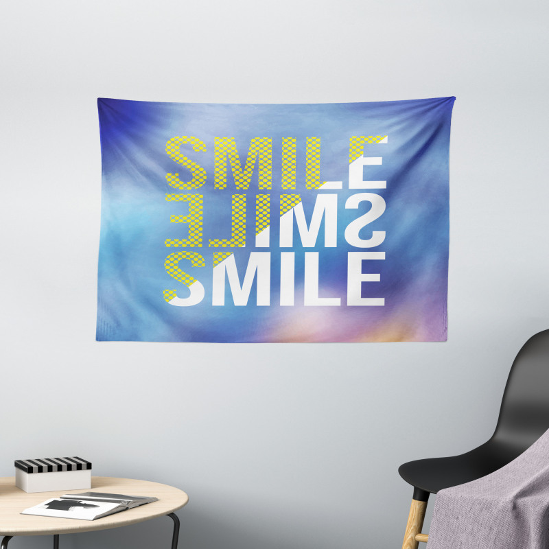 Modern Design Positive Word Wide Tapestry