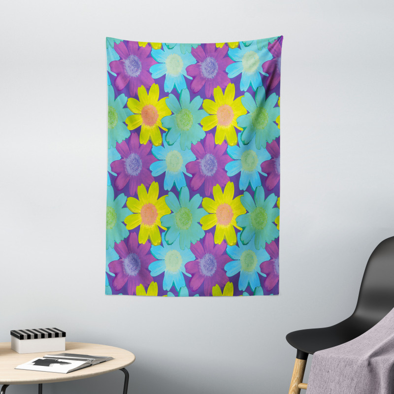 Watercolor Style 90s Pattern Tapestry