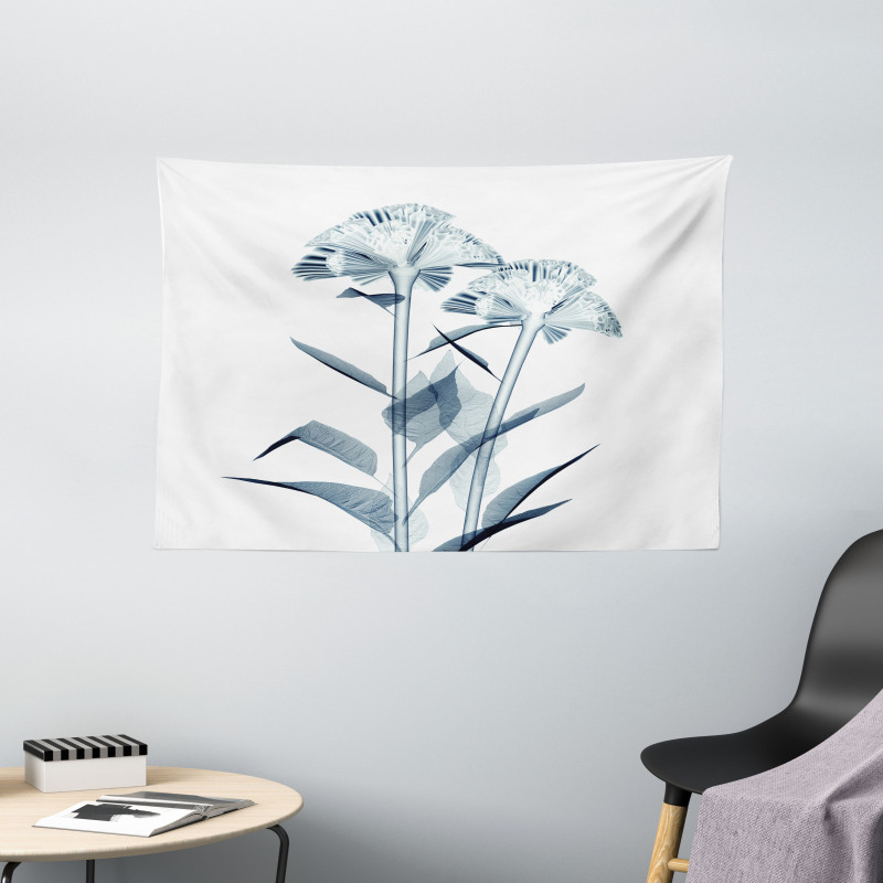 Flowers X-Ray Vision Wide Tapestry
