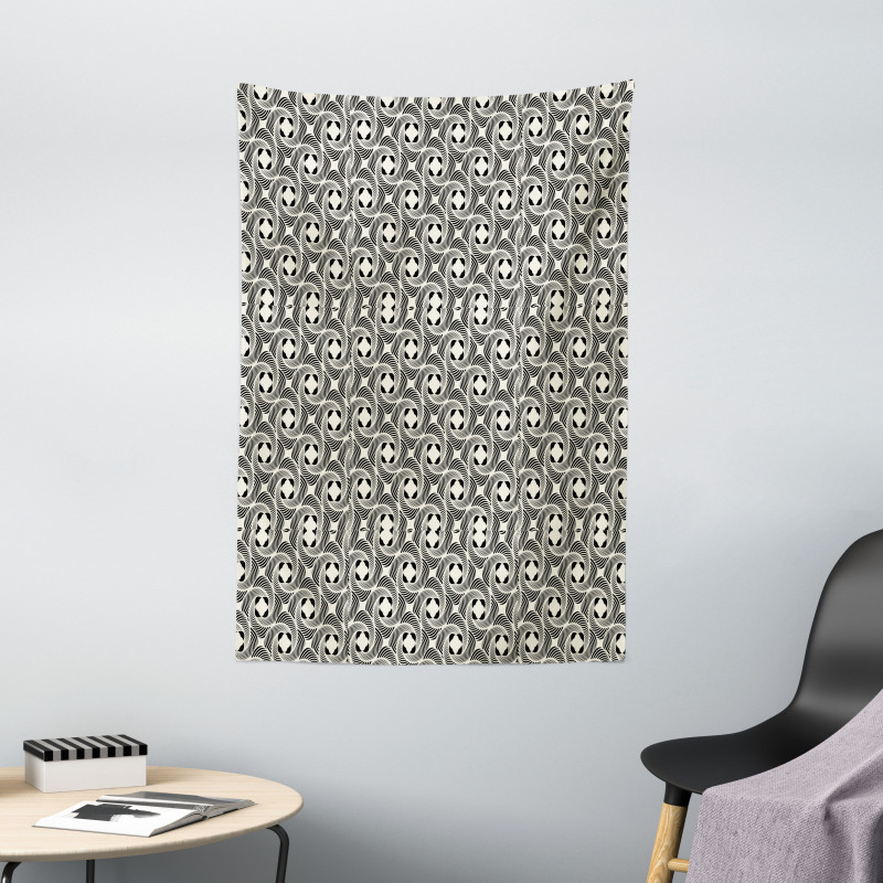 Swirls Flowers Pattern Tapestry