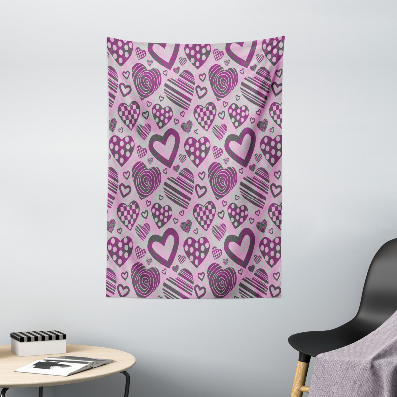 Stripe Circle Romance Motif Tapestry