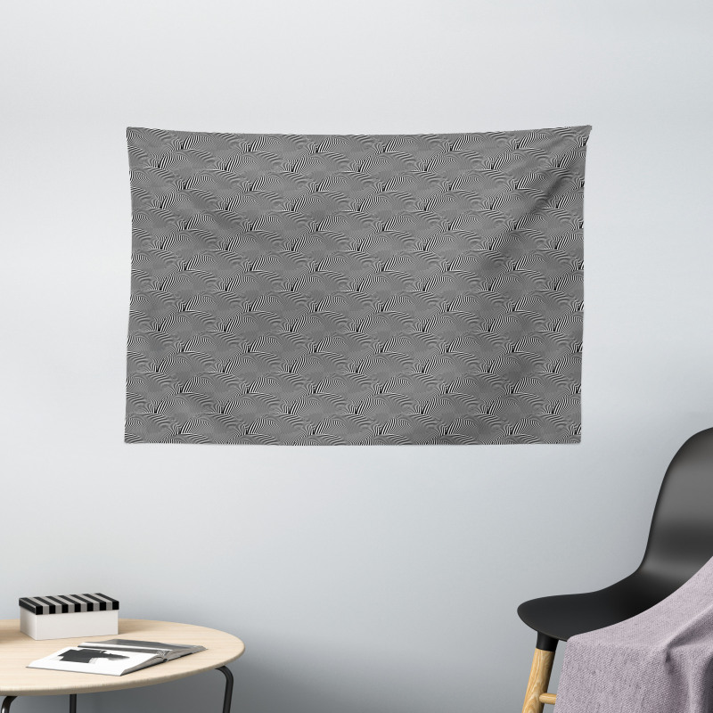Modern Graphic Artwork Wide Tapestry