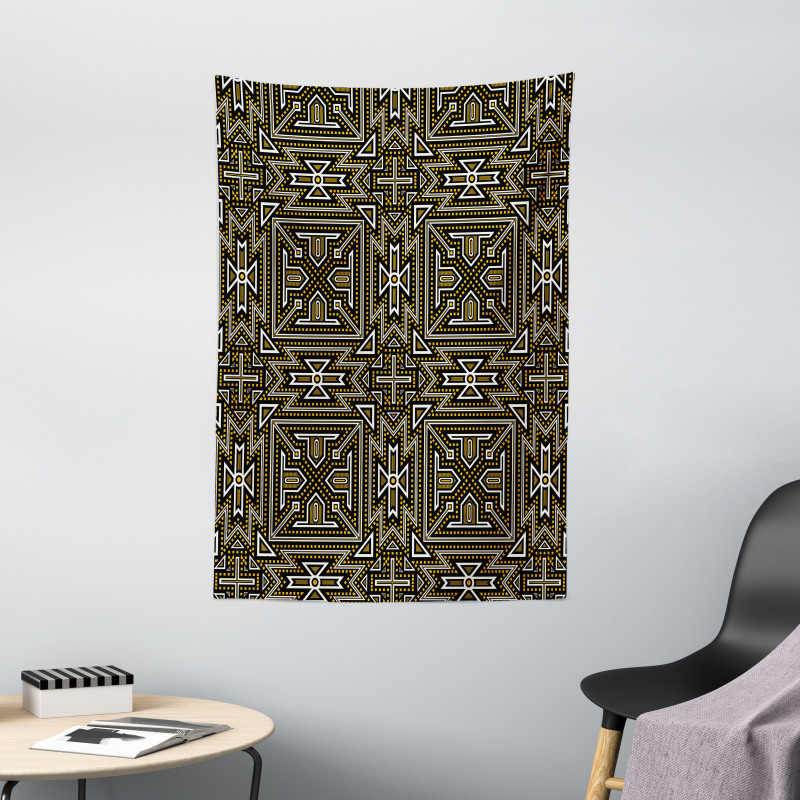 Zigzags Modern Triangles Tapestry