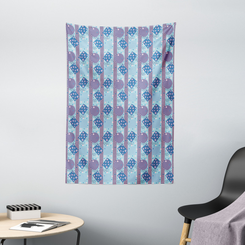 Pastel Abstract Memphis Tapestry