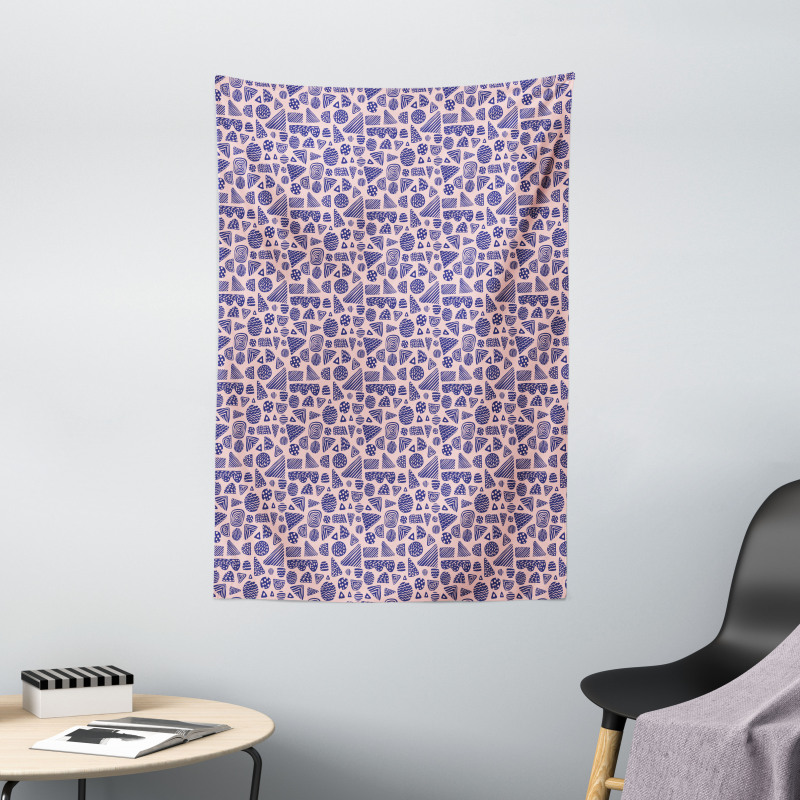 Spotted Simple Shapes Art Tapestry