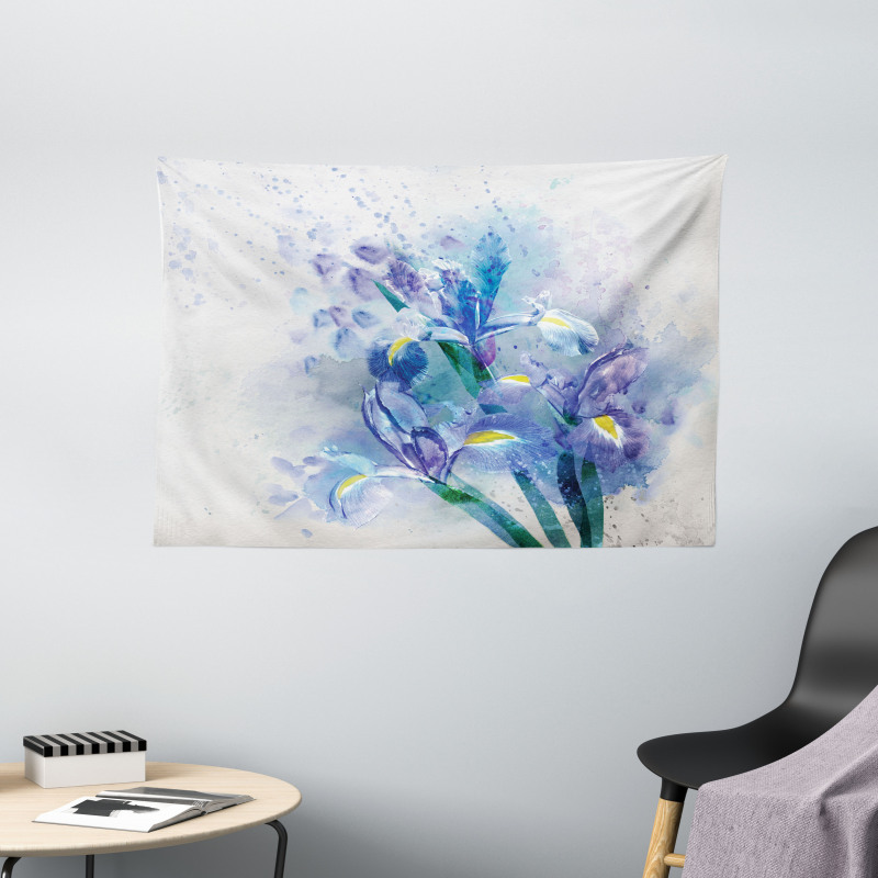 Iris Fresh Colors Wide Tapestry