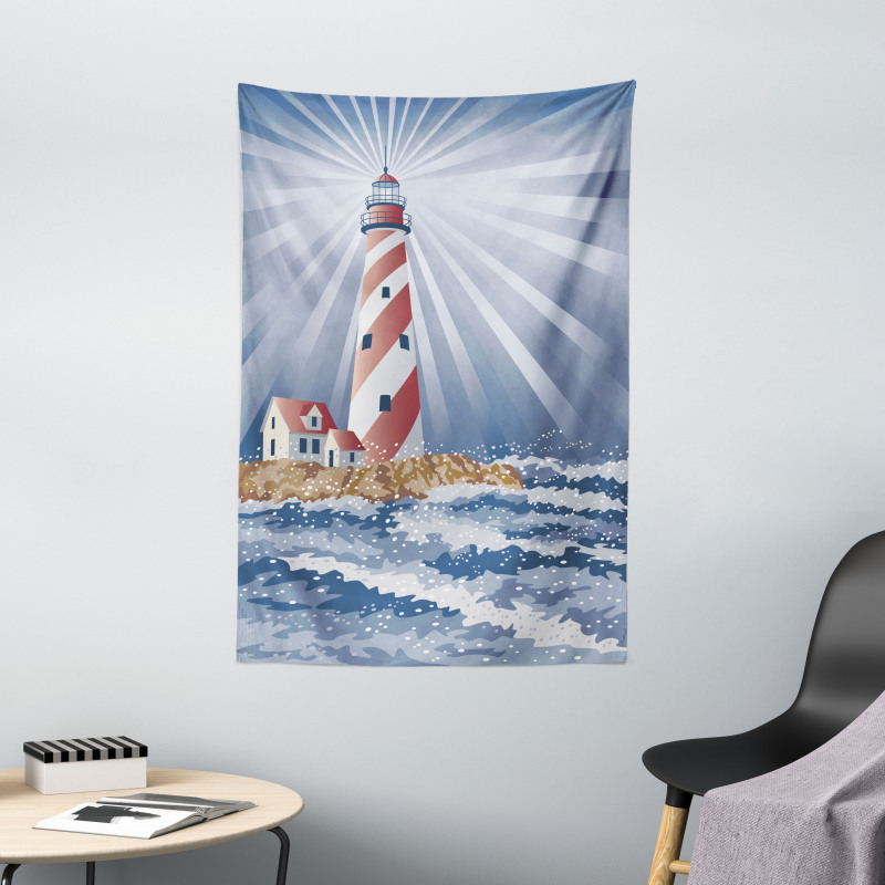 Watchtower Sea Waves Tapestry