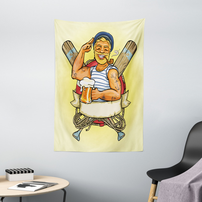 Cartoon Style Sailor Tapestry