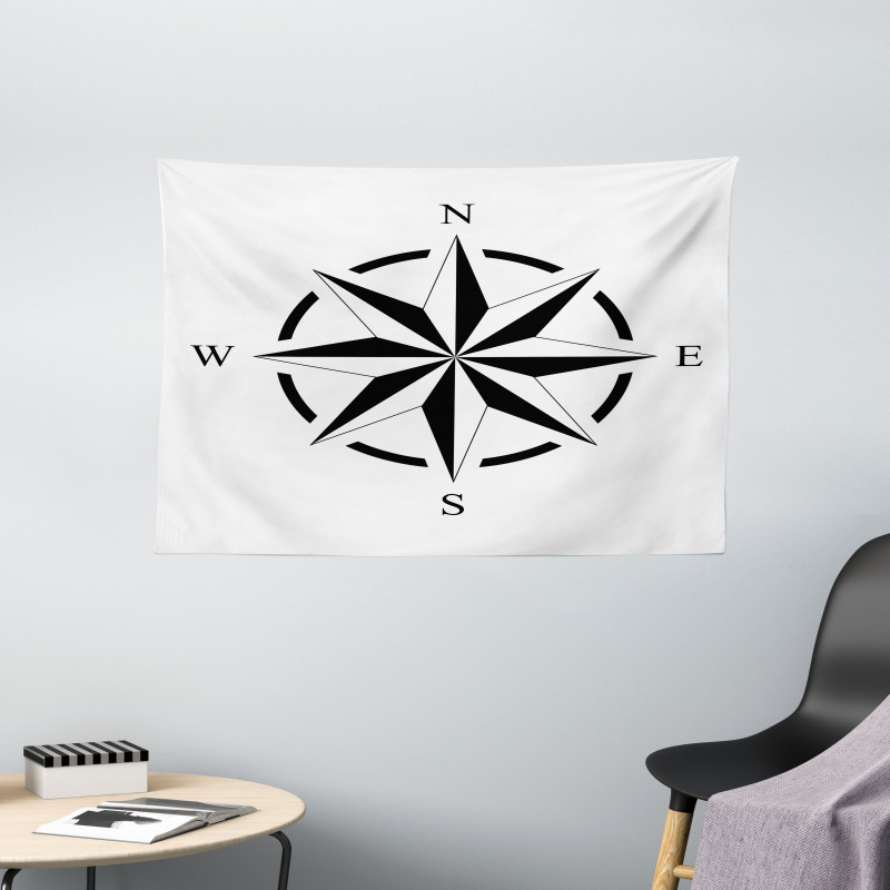 Monotone Compass Wide Tapestry