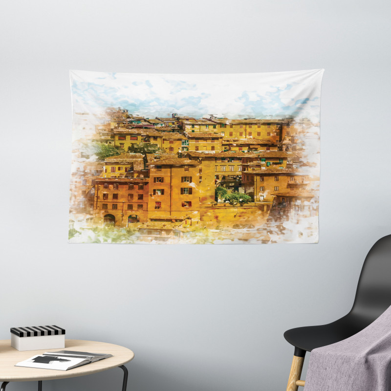 Historic Italian Town Wide Tapestry