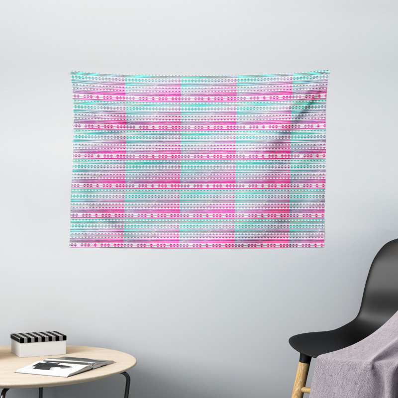 Ombre Grunge Triangle Wide Tapestry