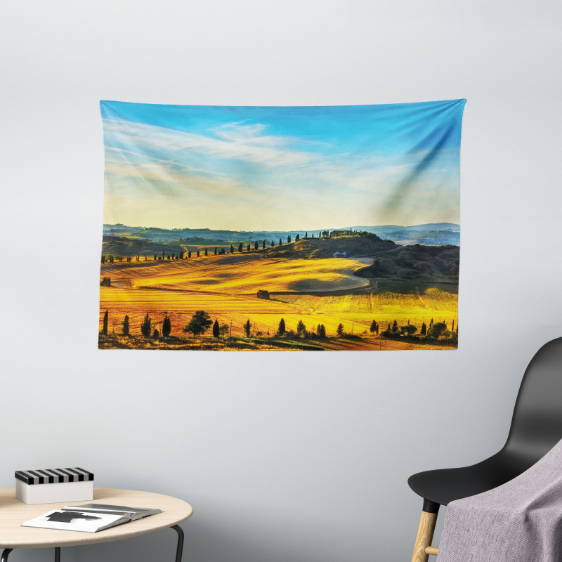 Italy Farmland Rural Wide Tapestry