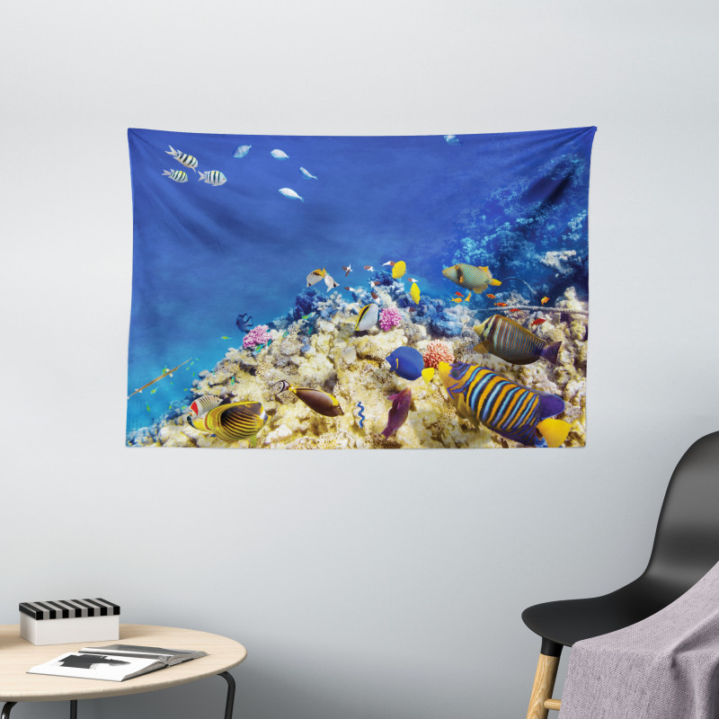Caribbean Seascape Wide Tapestry