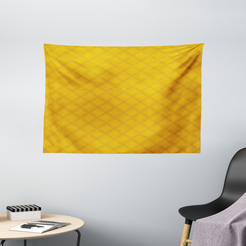 Wavy Hatched Geometric Art Wide Tapestry