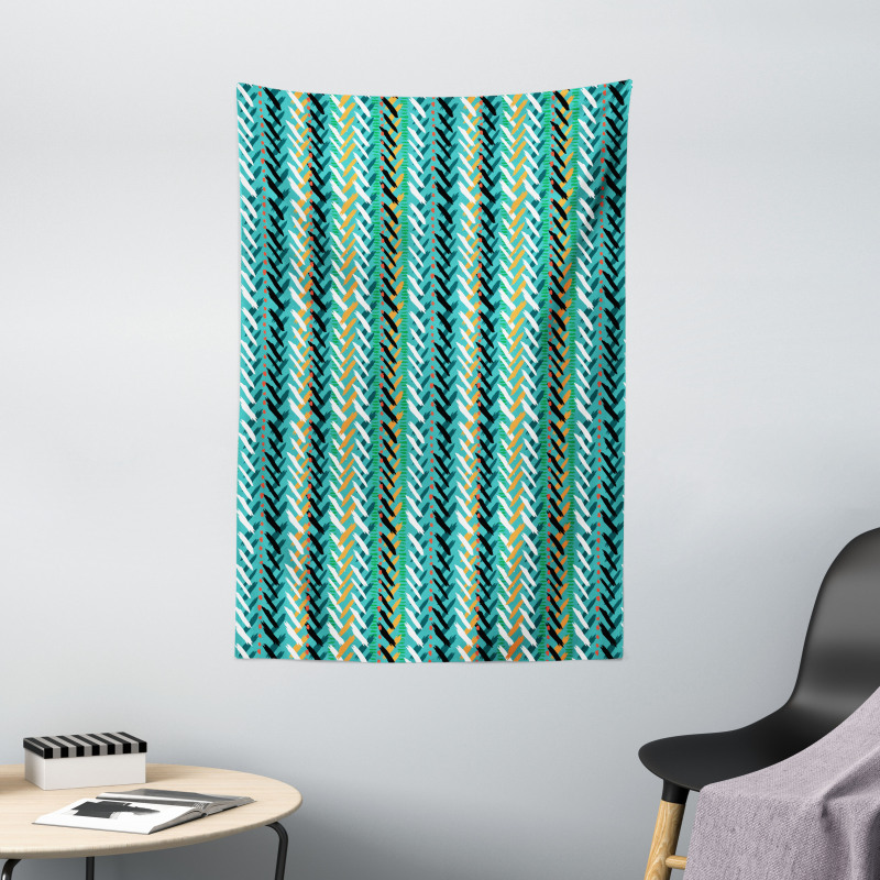 Brush Strokes and Dots Tapestry