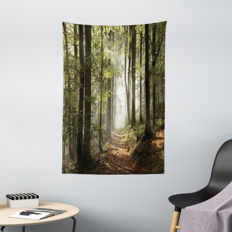 Mist Wilderness Mountain Tapestry