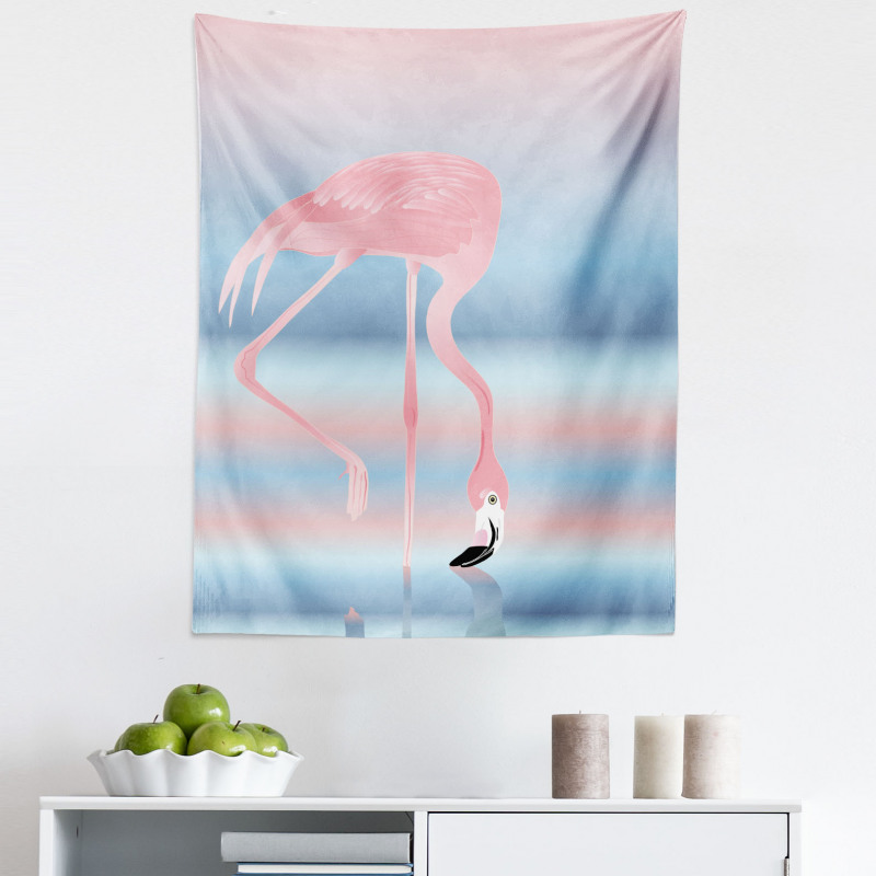 Doğa Mikrofiber Duvar Halısı Güzel Flamingo