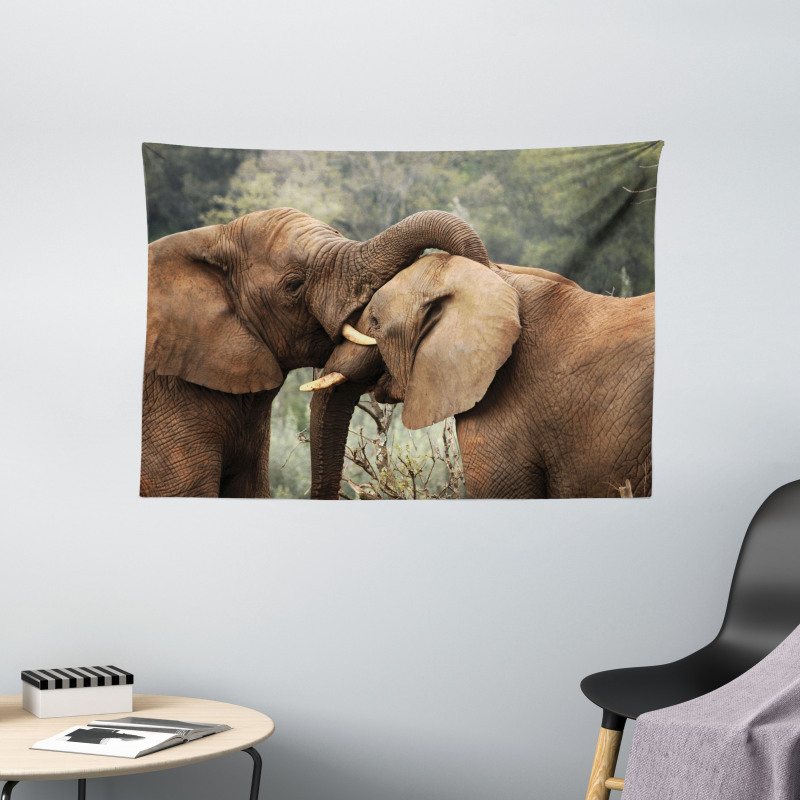 Safari Animals Savanna Wide Tapestry