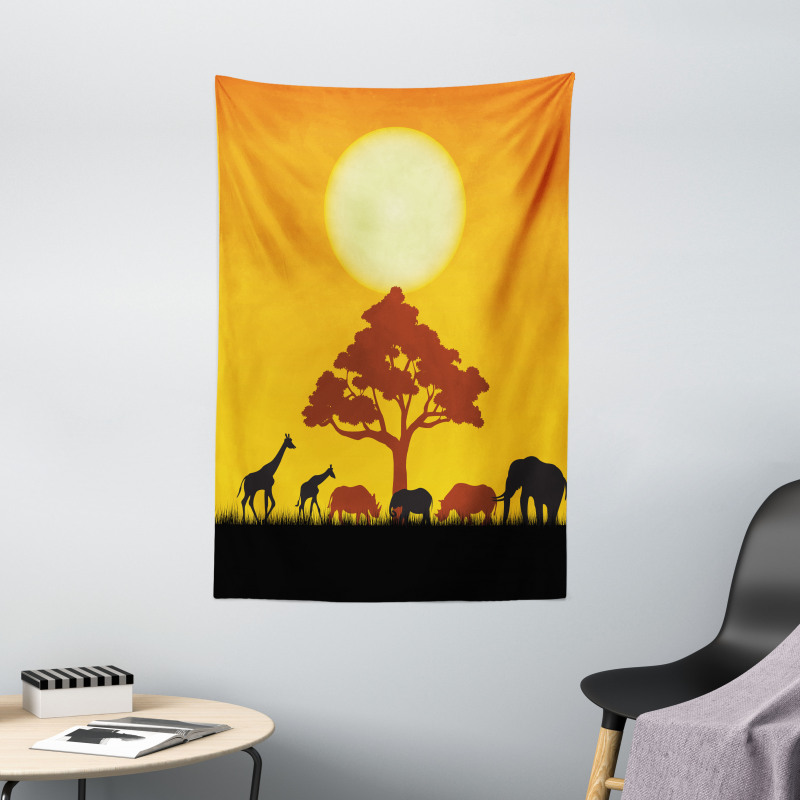 Wildlife Animals Rhinos Tapestry