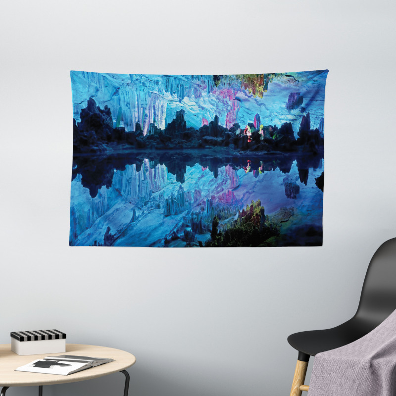 Reed Cistern Cave Wide Tapestry