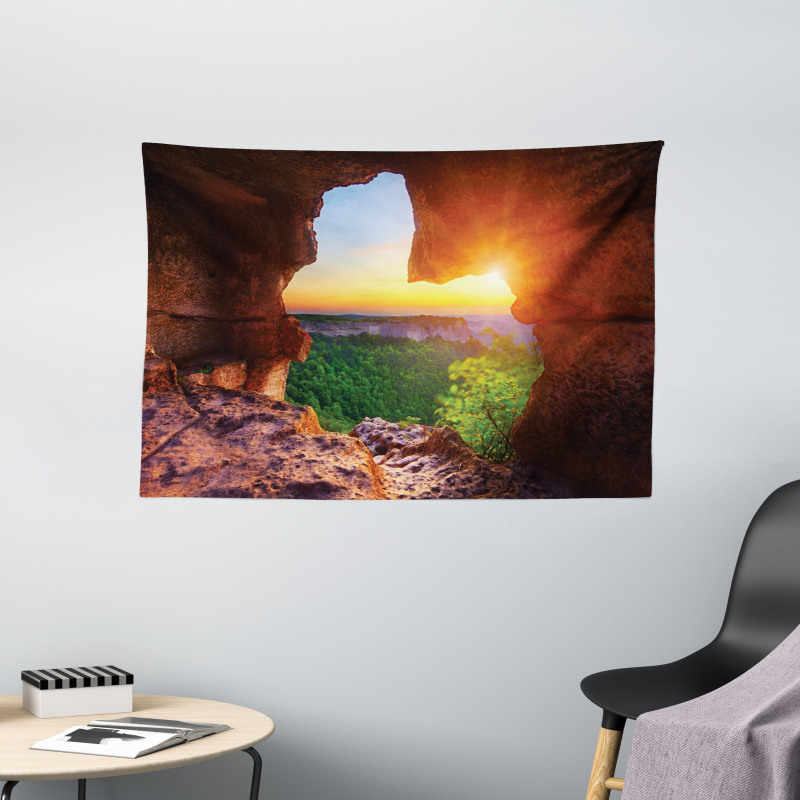 Canyon at Sunset Time Wide Tapestry