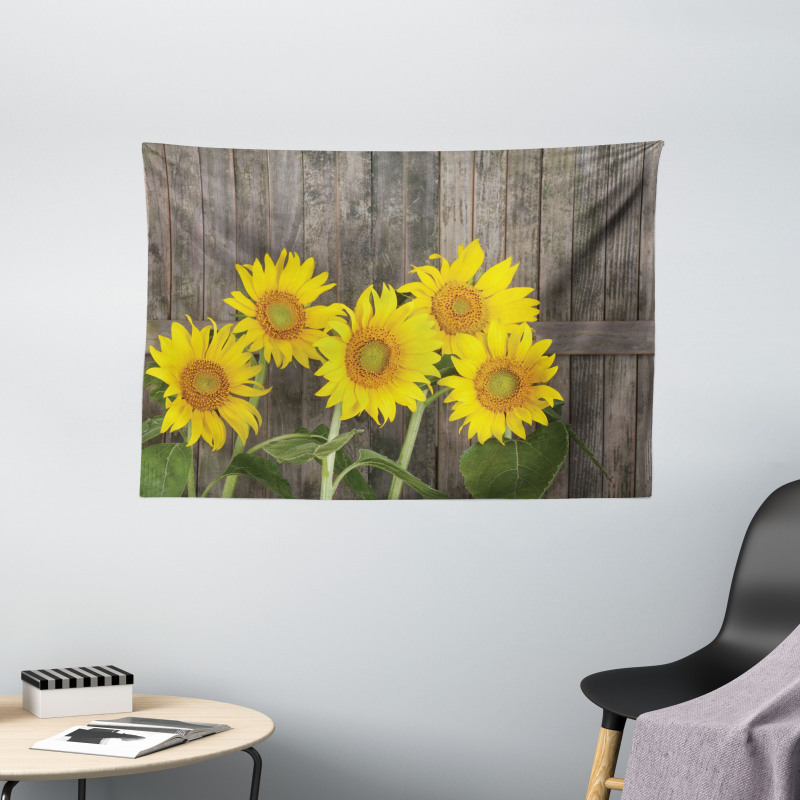 Helianthus Sunflowers Wide Tapestry