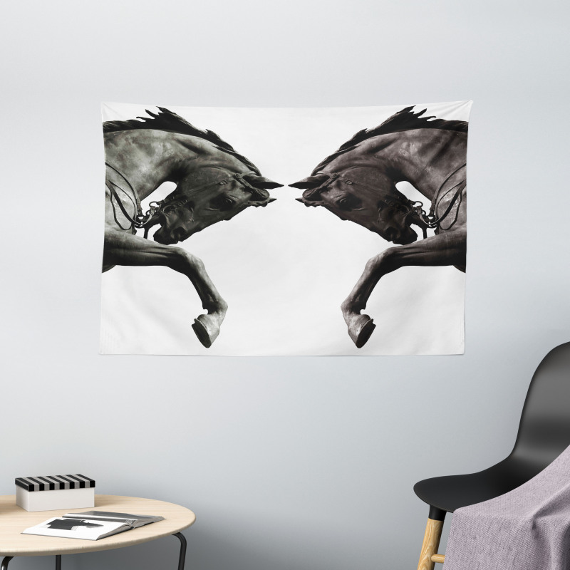 Abstract Horse Wide Tapestry