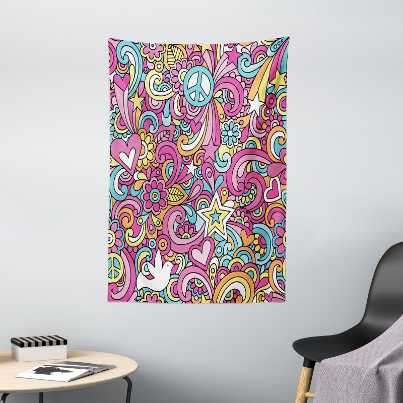 Funky 60s Fun Retro Tapestry