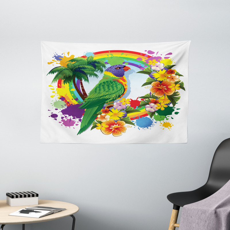 Palms Tropical Plants Wide Tapestry