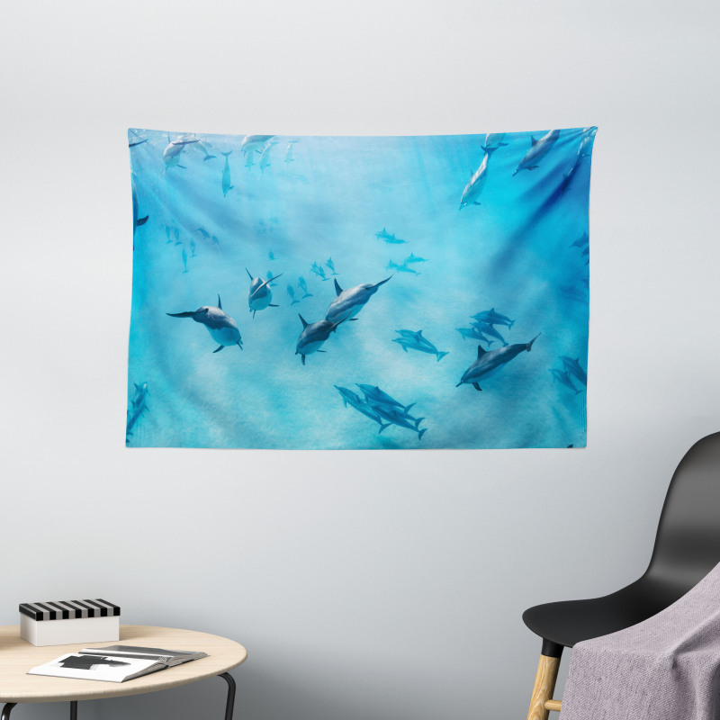 Dolphins Hawaii Ocean Wide Tapestry