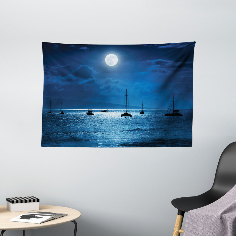 Dramatic Nighttime Sky Wide Tapestry