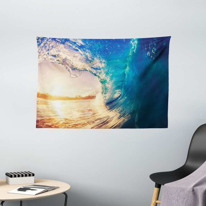 Tropical Trees Shoreline Wide Tapestry
