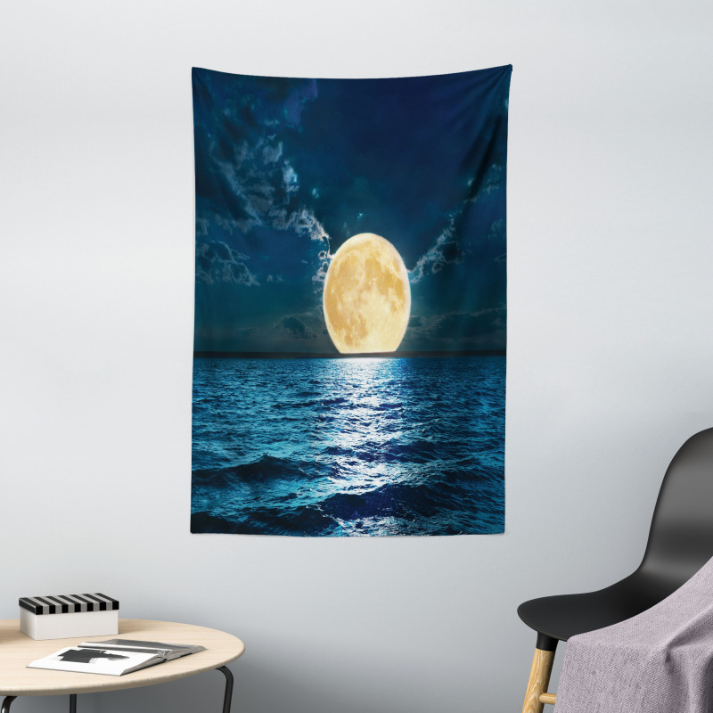 Magic Super Moon Design Tapestry