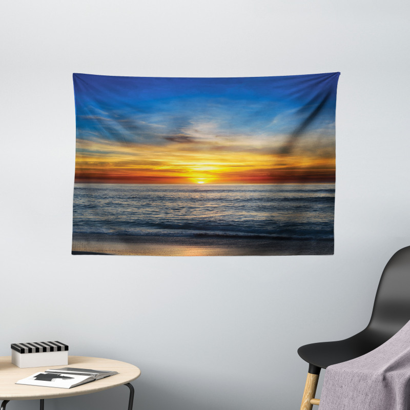 Pacific California Sunset Wide Tapestry