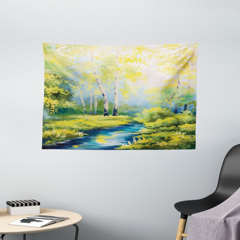 Pastoral Forest Woods Wide Tapestry