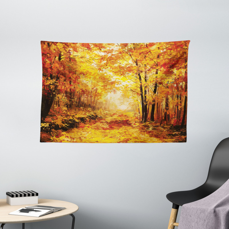 Autumn in Relax Forest Wide Tapestry