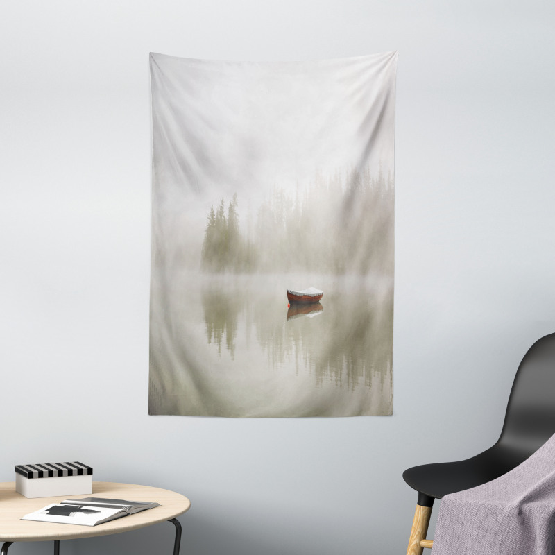 Boat on Lake Nature Tapestry