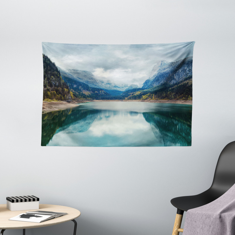 Alpine Lake Sky Forest Wide Tapestry