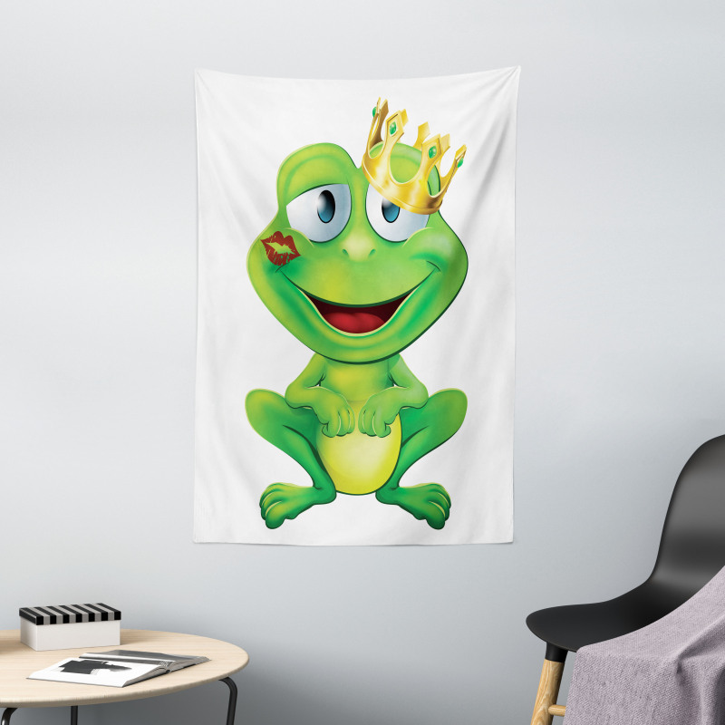Crown Frog Prince Tapestry