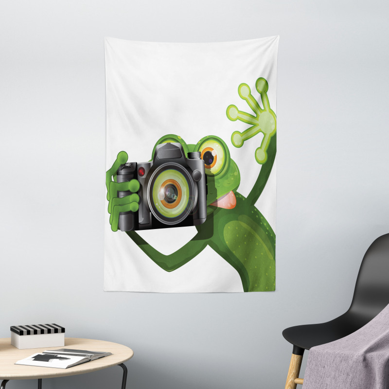 Funny Animal with Camera Tapestry
