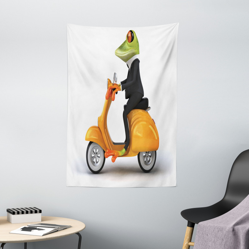 Italian Frog Motorcycle Tapestry