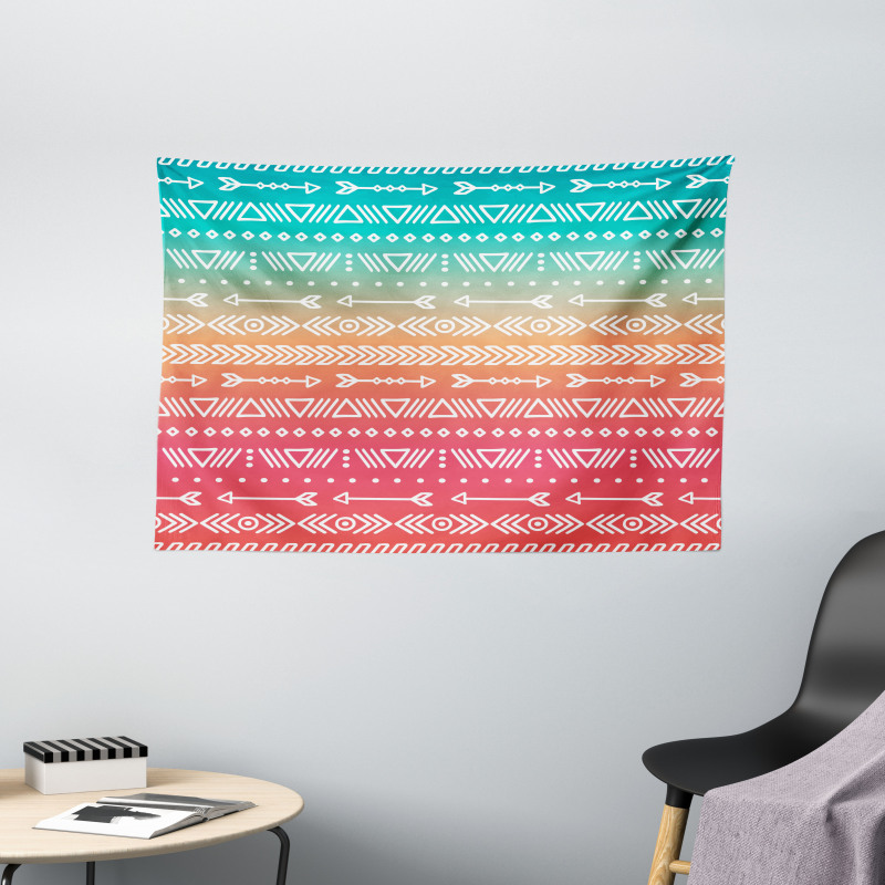 Bohemian Native Arrow Wide Tapestry