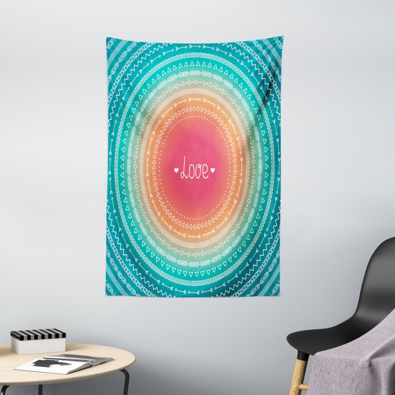 Line Border Pattern Tapestry