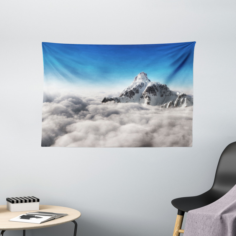 Mountain Sunny Sky Wide Tapestry